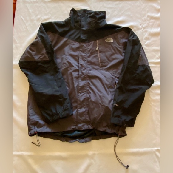 🟣 THE NORTH FACE MENS HYVENT JACKET - GRAY & BLACK - SIZE XL - EXCELLENT COND 🟣 - Picture 6 of 10